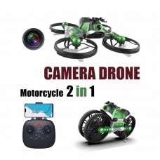2 in 1 Deformation RC Folding Motorcycle Drone--WIFI Camera Model